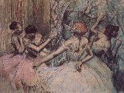 Edgar Degas Dance behind the curtain oil painting reproduction